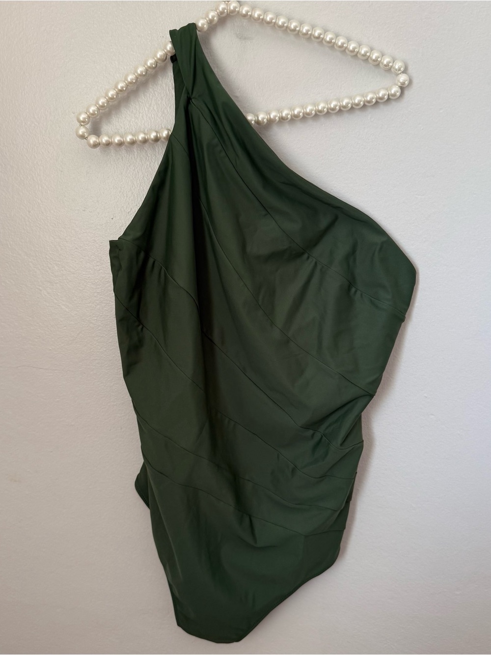 Summersalt The DreamDrape Sidestroke One-Piece Bathing Suit Olive Green Size 22
